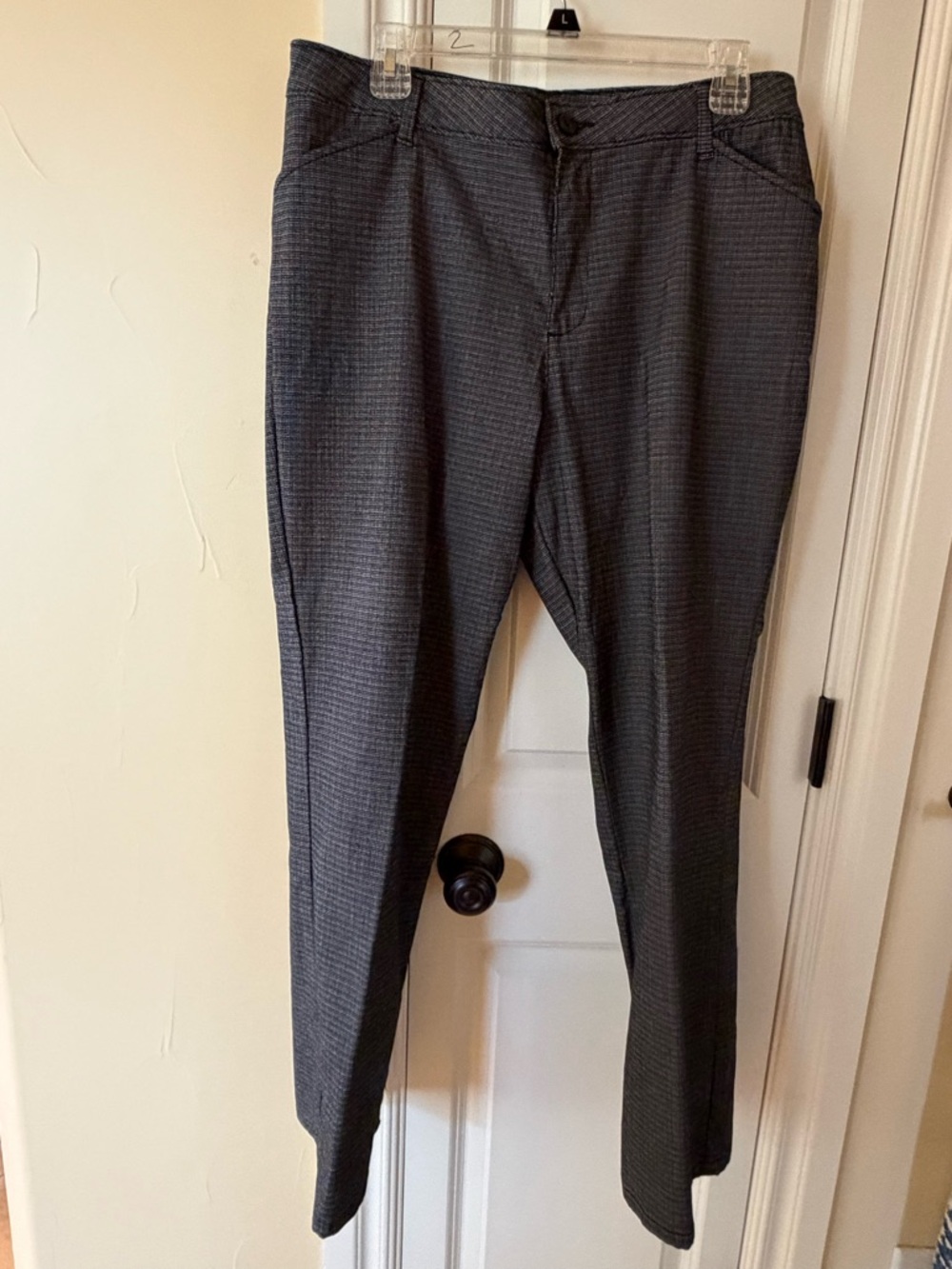 Lee Women’s Charcoal Checked All Day Dress Pants
